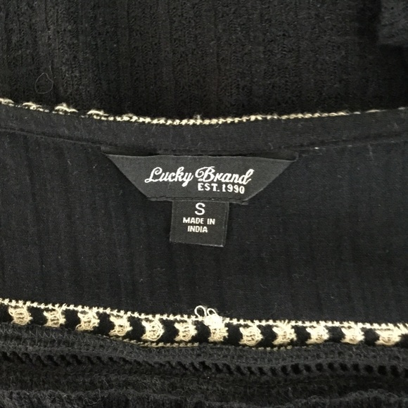 Lucky Brand peasant top, 3/4 sleeves w/tassels - Picture 3 of 3